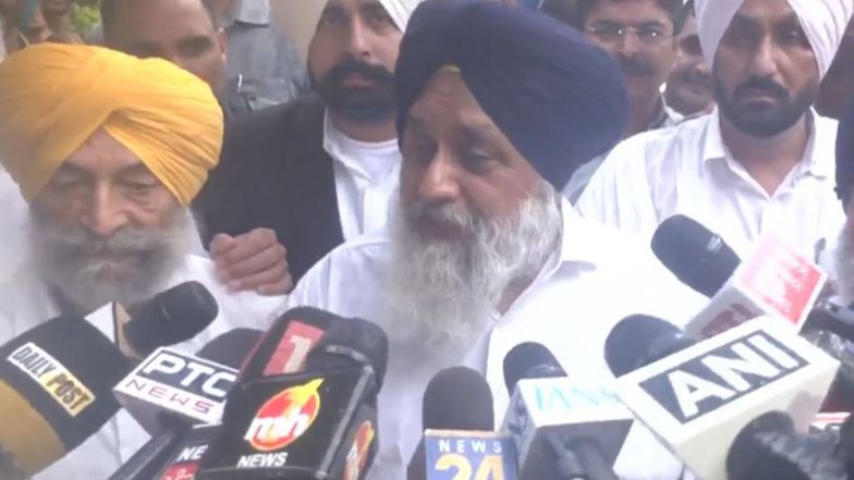 India News | SAD Chief Sukhbir Singh Badal Appears Before SIT for Fourth Time in Behbal Kalan Case