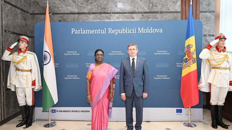 World News | President Murmu Meets Moldova Parliament Speaker Igor Grosu, Reaffirms Commitment to Stronger Bilateral Ties