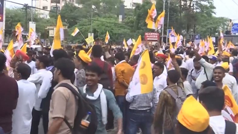 India News | MP: OBC Mahasabha Holds Protest in Bhopal Demanding 27 % Reservation; Congress, SP Extend Support