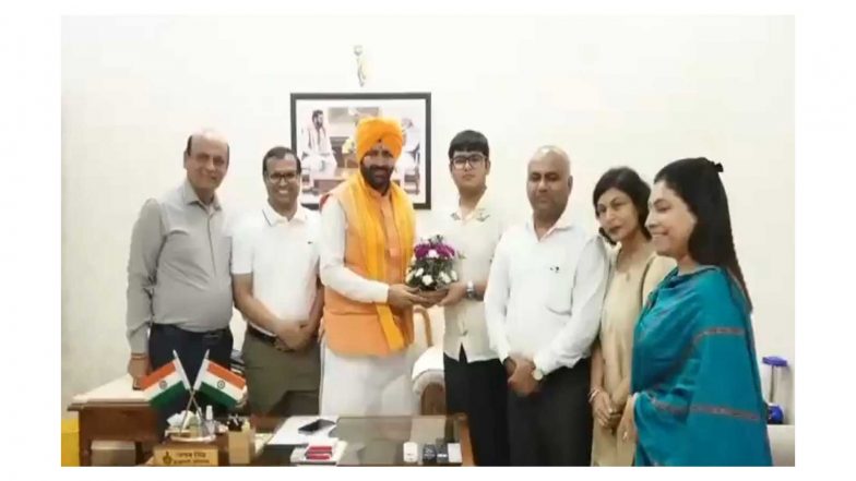 India News | Haryana CM Nayab Singh Saini Congratulates NEET UG 2026 AIR 2 Holder Panshul Bansal in Chandigarh