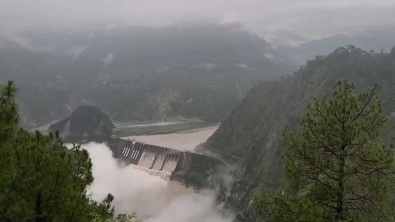 India News | All Gates of the Salal Dam on Chenab River Opened Amid Heavy Rain in Reasi