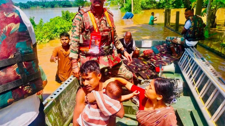 India News | Indian Army Rescues over 200 Civilians in Flood-hit Upper Assam