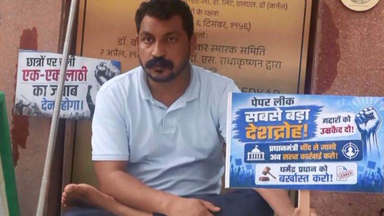 India News | Chandra Shekhar Azad Demands Dharmendra Pradhan's Resignation, Stages Overnight Protest in Parliament
