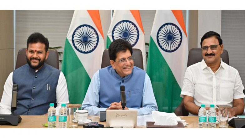 Business News | Piyush Goyal Holds Talks with Stakeholders to Boost Aquaculture and Tobacco Industries of Andhra Pradesh