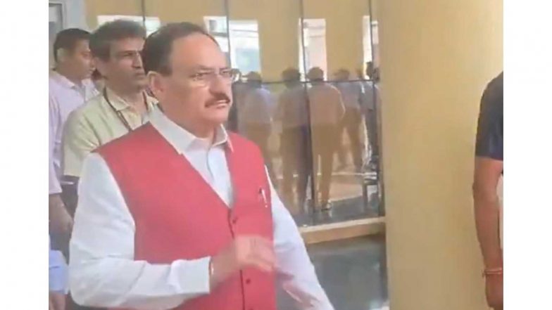 India News | JP Nadda Visits RML Hospital, Meets Injured Persons Admitted After CJP Protest