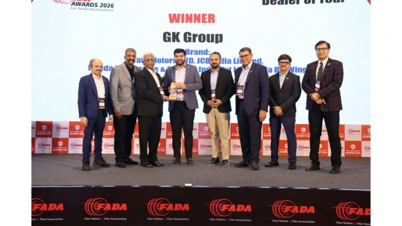 Business News | GK Group Wins Seven Prestigious Honours at FADA Dealer Awards 2026
