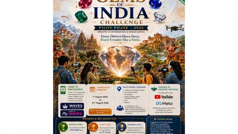 India News | I&B Ministry Launches 'Gems of India' Challenge to Promote Grassroots Digital Creators
