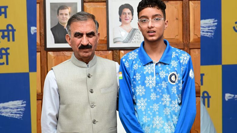 Sports News | Samarth Atri Calls on Himachal CM Sukhu Ahead of Asian Short Track Ice Skating Trophy 2026
