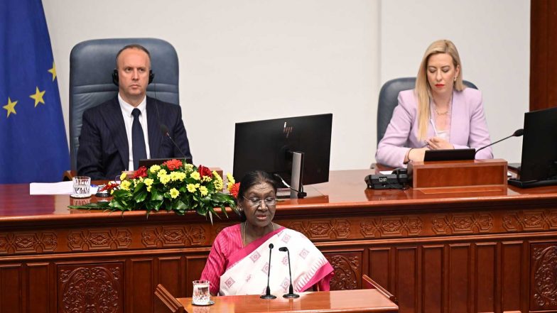 World News | ''Vasudhaiva Kutumbakam' Calls for 'building Bridges', 'not Walls' Amid Global Uncertainty': President Murmu Addresses North Macedonia Assembly