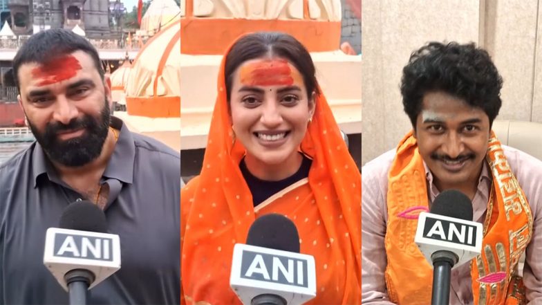 Entertainment News | Nikitin Dheer, Chandan Roy, Akshara Singh Offer Prayers at Ujjain's Mahakaleshwar Temple, Share Message for Youth