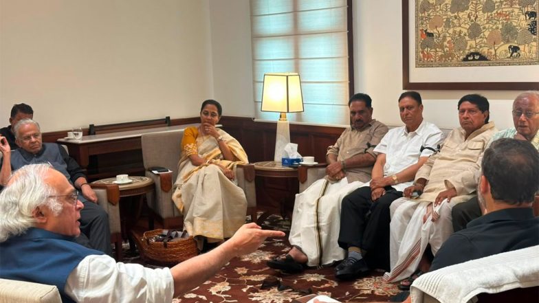 India News | Opposition Floor Leaders Meet in Mallikarjun Kharge's Chamber on Day 3 of Monsoon Session