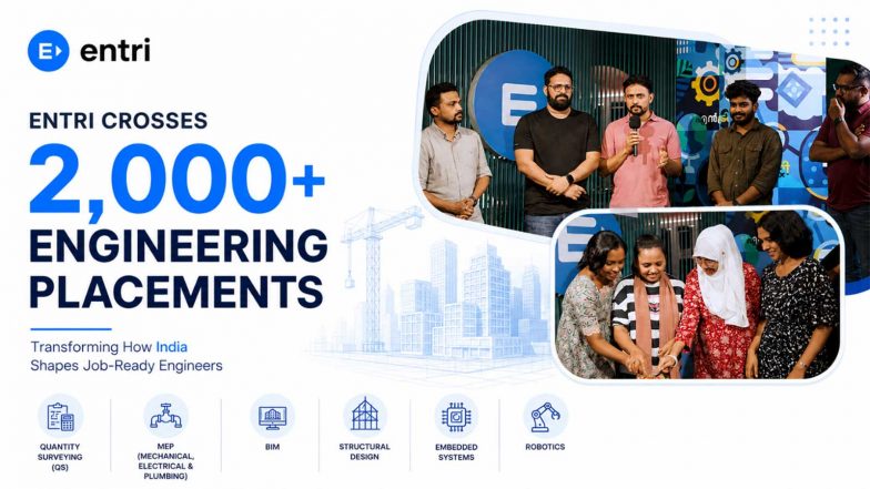 Business News | Entri Crosses 2,000 Engineering Placements