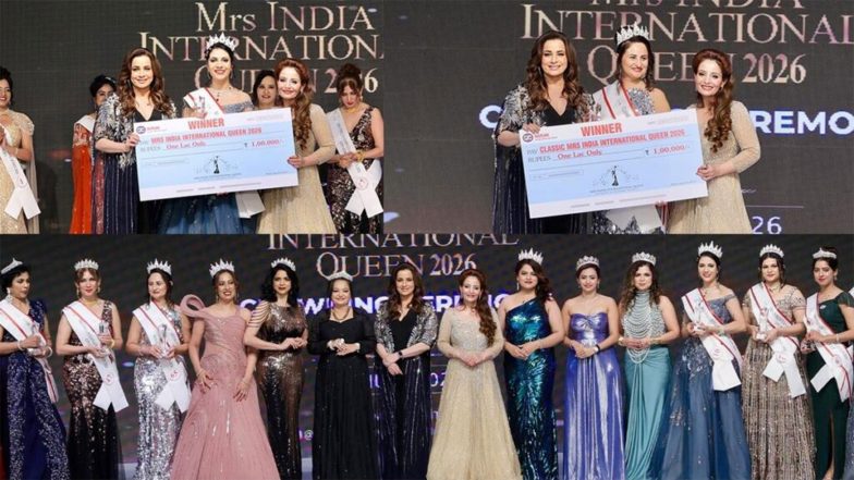 Business News | Mrs India International Queen 2026 Winners Announced: Dhanashri Joshi and Mira Gadhia