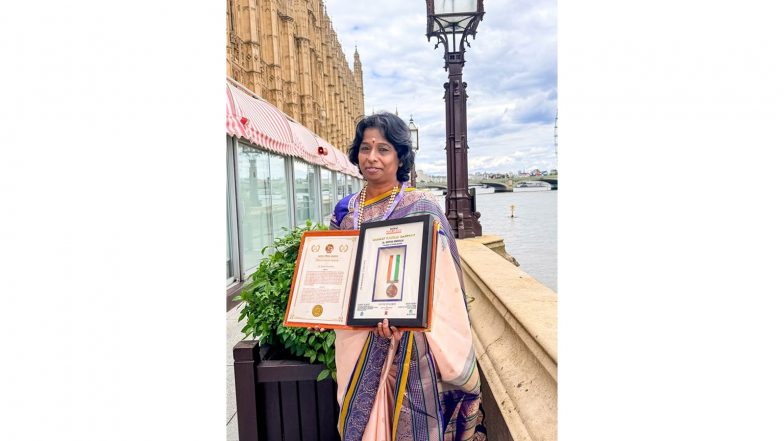 Business News | Hyderabad's Dr. Satya Sindhuja Receives Prestigious Bharat Samman Puraskar at London's House of Lords
