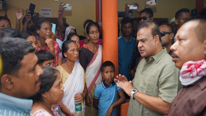 India News | Assam CM Visits Flood-hit Areas in Charaideo, Sivasagar and Jorhat; Takes Stock of Relief Ops, Assures Necessary Assistance