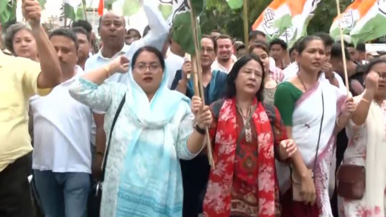 India News | Assam Congress Organises Protest Rally Demanding Immediate Resignation of Dharmendra Pradhan
