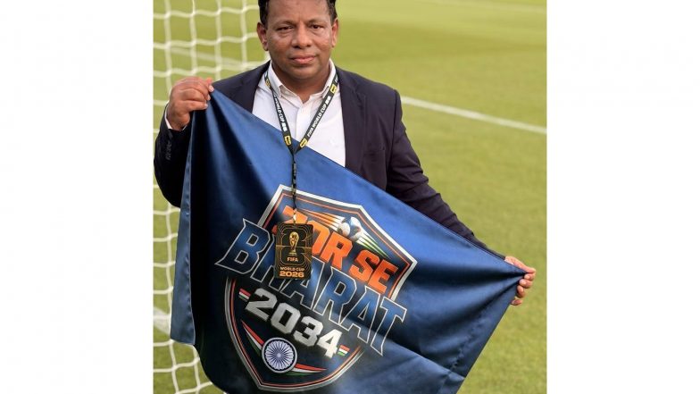 Sports News | Zor Se Bharat 2034 Launched at FIFA World Cup Final Venue, Outlines Roadmap for Indian Football Development