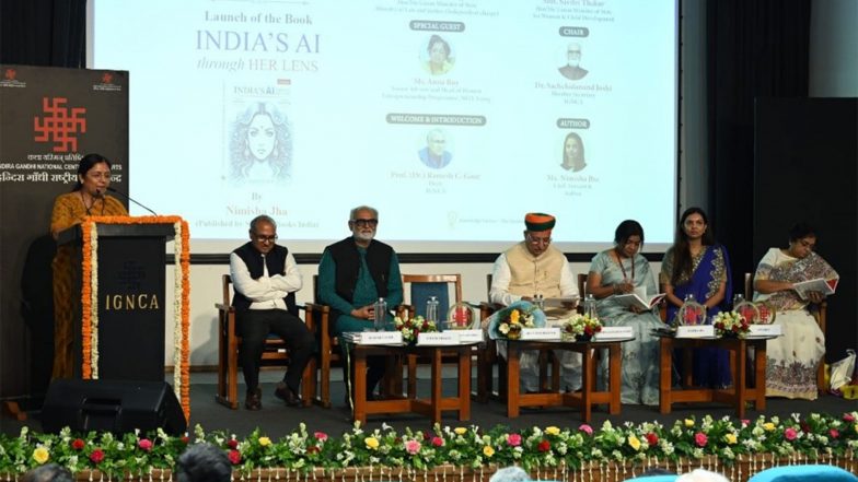 Business News | Hon'ble Ministers Arjun Ram Meghwal and Savitri Thakur Unveil India's AI Through Her Lens by Nimisha Jha at IGNCA