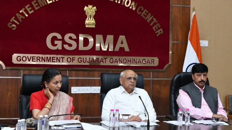 India News | Chief Minister Bhupendra Patel Conducts Holistic Review of Heavy Rainfall Situation in South Gujarat