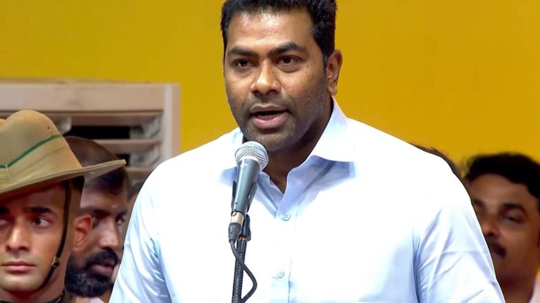 Sports News | TN Sports Minister Adhav Arjuna Inaugurates Renovated Anna Swimming Pool in Chennai