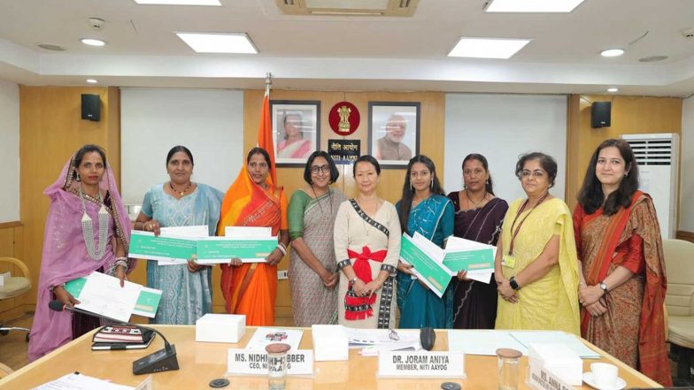 Business News | Growing Role of Women-led Kirana Stores: NITI Aayog, Reliance Foundation Felicitate Five Women Entrepreneurs from MP