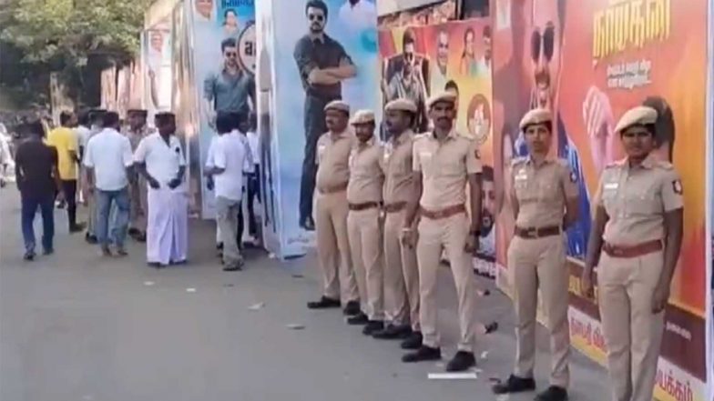 Entertainment News | Ramanathapuram: TVK Workers Distribute Sweets Outside Theatres to Celebrate the Release of 'Jana Nayagan'