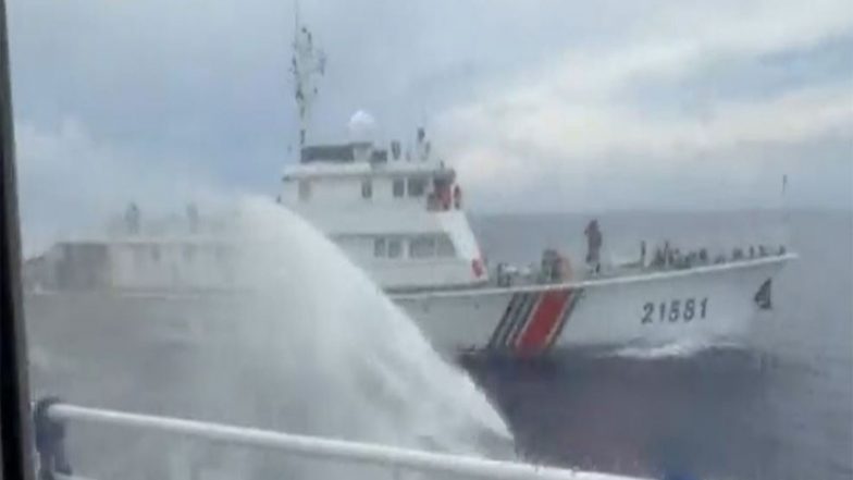 World News | South China Sea Threats Escalate as Chinese Coast Guard Uses Water Cannons Against Philippine Vessels