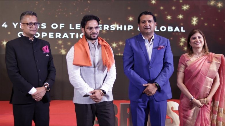 Business News | Yogesh Sharma (Shelly) Attends BRICS CCI 14 Foundation Day Celebration, Meets Chairman Sameep Shastri