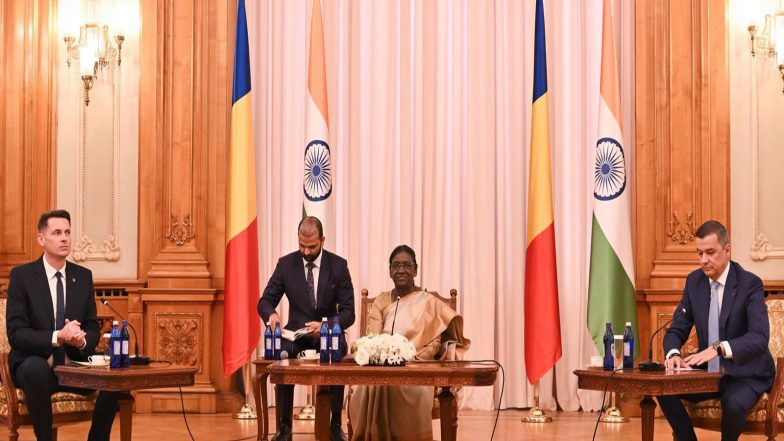 World News | President Murmu Meets Romanian Parliamentary Leaders, Reaffirms Commitment to Deepen India-Romania Ties