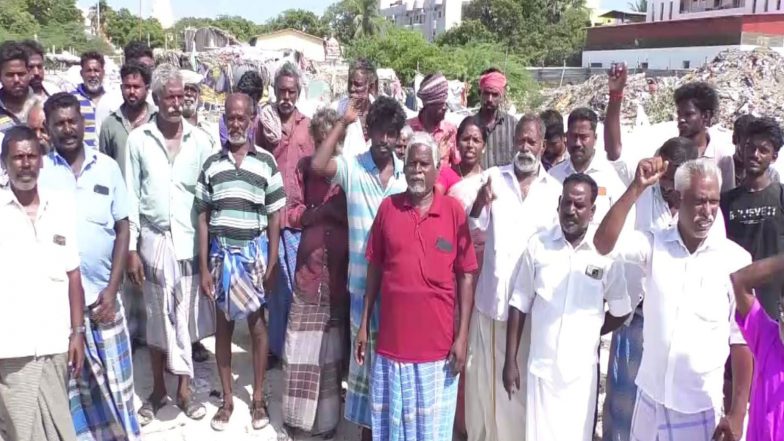 India News | Tamil Nadu Fishermen Halt Beach Construction Work in Rameswaram over Use of Coastal Sand