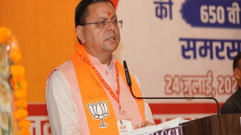 India News | Uttarakhand CM Attends Sant Ravidas' 650th Birth Anniversary Year in Dehradun