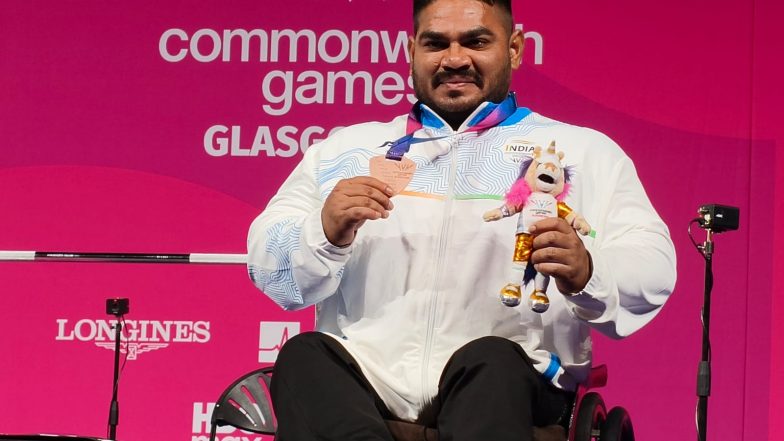 Sports News | CWG 2026: Jhandu Kumar Wins Bronze in Para Powerlifting, Opens India's Medal Tally in Glasgow