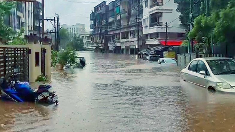 India News | Heavy Rain Triggers Flooding in Gujarat; Ahmedabad-Viramgam Highway Closed
