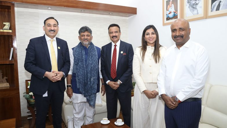 Business News | Dr. Azad Moopen Meets Shri D.K. Shivakumar; Reaffirms Aster DM Quality Care's Commitment to Karnataka with Rs 1,315 Crore Investment
