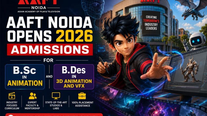 Business News | AAFT Noida Opens 2026 Admissions for B.Sc in Animation and B.Des in 3D Animation and VFX