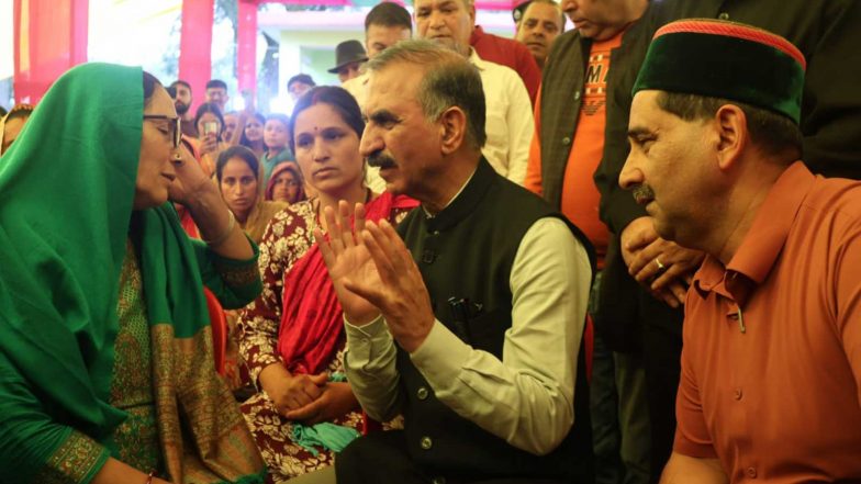 India News | Himachal CM Sukhu Announces Rs. 8.50 Lakh Financial Assistance for Homeless Families in Boh Area