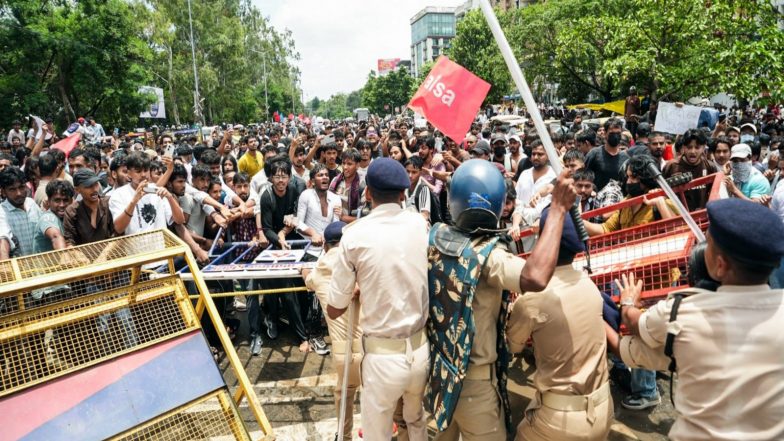 India News | NEET Row: Congress Moves Adjournment Notices in Parliament over Alleged 'brutal' Police Action on Students