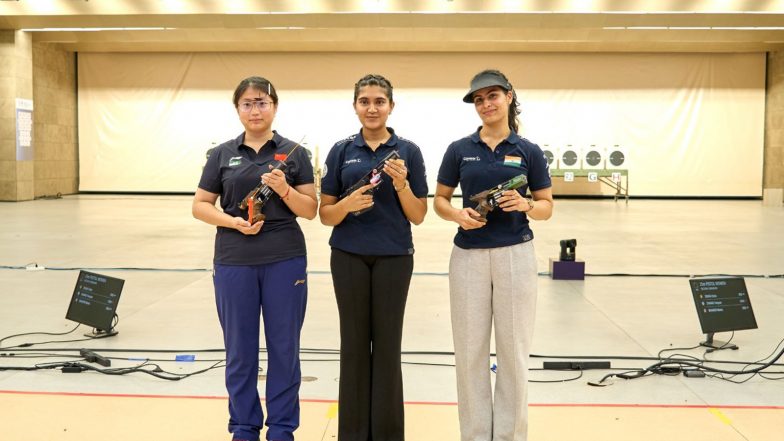 Sports News | ISSF World Cup Hangzhou: Esha Singh Strikes Gold; Manu Bhaker Claims Bronze