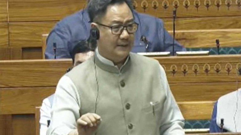 India News | Kiren Rijiju Says Govt Will Pass Public Examinations Bill Without Discussion if Opposition Refuses to Participate