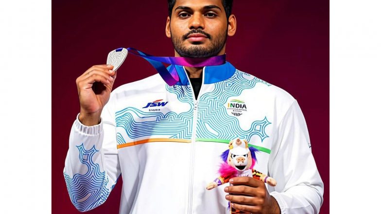 Sports News | CWG 2026: Rajnath Singh Congratulates Ajaya Babu, Sarvesh Kushare on Silver Medals