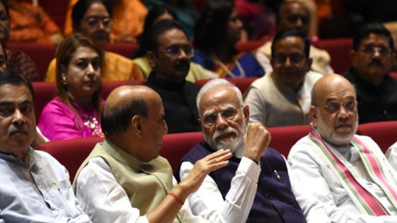 India News | PM Modi Attends NDA Parliamentary Party's 'Mangal Milan' Meeting in Parliament