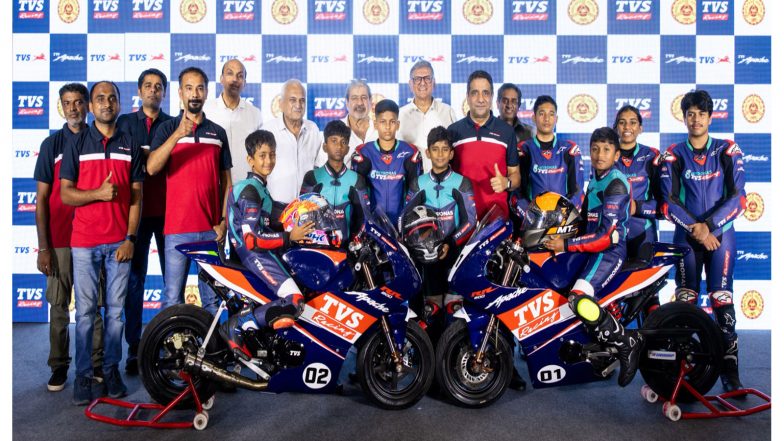 Sports News | TVS Racing Commits to Nurturing Future Champions, Apache Bikes Given to Madras Club