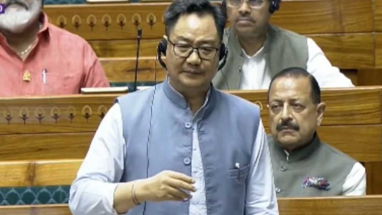 India News | Lok Sabha Takes Up Anti-paper Leak Amendment Bill: Govt Ready for 10-hr Discussion, Says Kiren Rijiju