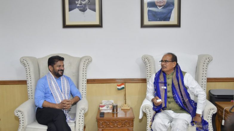India News | Telangana CM Revanth Reddy Meets Union Minister Shivraj Singh Chouhan; Seeks 11.56 Lakh PMAY Houses