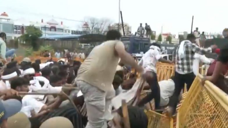 India News | MP: Farmers March from Narmadapuram to Bhopal Demanding Moong Procurement at MSP, Related Issues