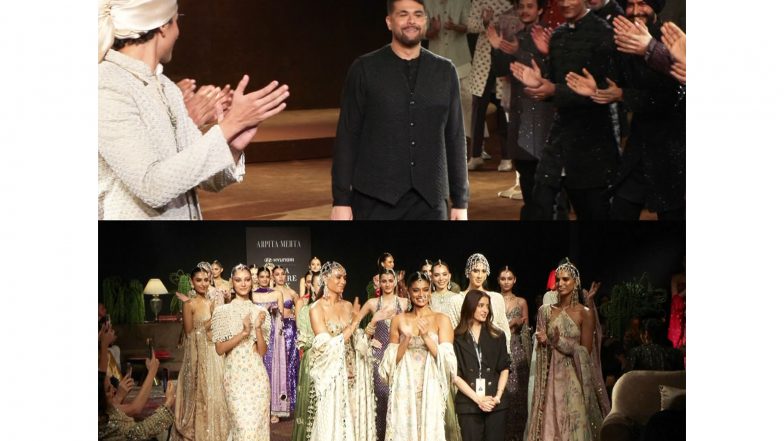 Entertainment News | India Couture Week 2026: Indian Textiles, Modern Silhouettes Shine in Arpita Mehta, Kunal Rawal Showcases