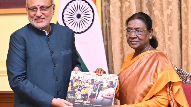 India News | VP Radhakrishnan Presents First Set of 5 Commemorative Books Marking 4 Years of President Murmu's Tenure