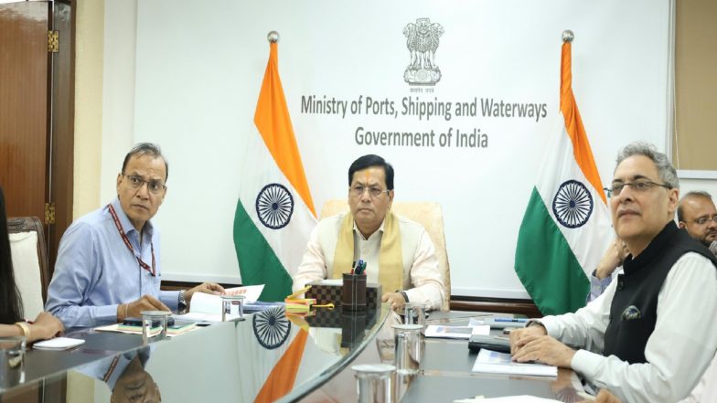 India News | Union Minister Sonowal Reviews Safety Preparedness for Indian Seafarers Amid Evolving Geopolitical Situation