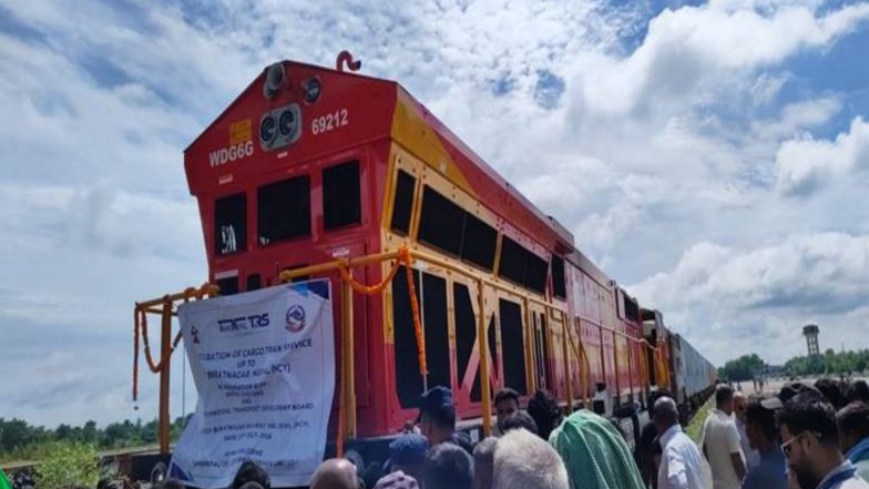 India News | India's First Direct Commercial Container Freight Train Reaches Nepal, Opening New Chapter in Cross-border Trade and Connectivity