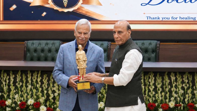 India News | Dr. Navin Dang Conferred IMA Lifetime Achievement Award by Defence Minister Rajnath Singh